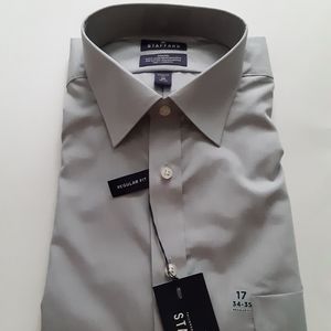 Gray long sleeve Stafford button down shirt